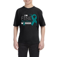 Womens Food Allergies Warrior I'm Fine Feather V-neck Youth Tee | Artistshot