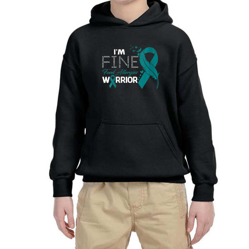 Womens Food Allergies Warrior I'm Fine Feather V-neck Youth Hoodie | Artistshot