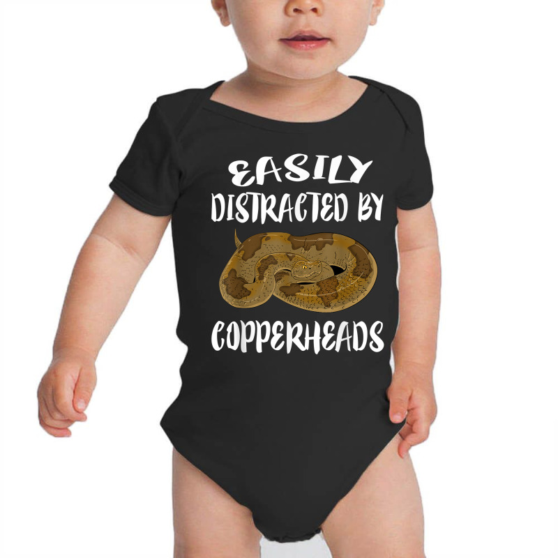 Easily Distracted By Copperheads Snake T Shirt Baby Bodysuit | Artistshot