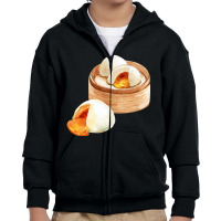 Chinese Food Lover ,chinese Golden Salted Egg Custard Bao Youth Zipper Hoodie | Artistshot