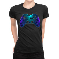 3d Abstract Blocks Pattern Gaming Gamer Abstract Gamepad Controller Vi Ladies Fitted T-shirt | Artistshot