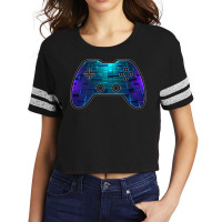 3d Abstract Blocks Pattern Gaming Gamer Abstract Gamepad Controller Vi Scorecard Crop Tee | Artistshot