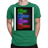 Eat Sleep Mine Repeat Blue T-shirt | Artistshot