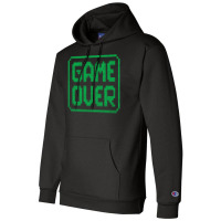 Game Over Green Worn Quote Champion Hoodie | Artistshot