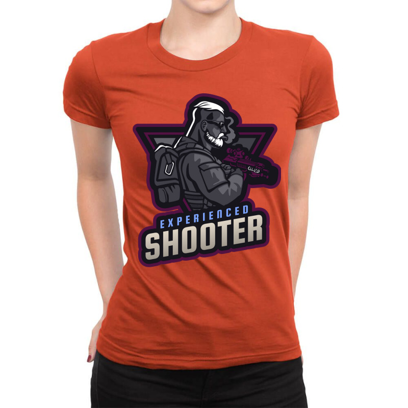 Experienced Shooter Quote Ladies Fitted T-Shirt by gulushdaveidj | Artistshot