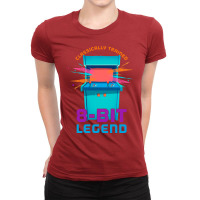 Retro Gamer 8bit Legend Arcade Pos Nostalgia Ladies Fitted T-shirt | Artistshot