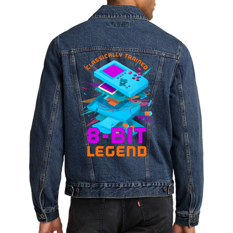 Retro Gamer 8bit Legend Handheld Stars Men Denim Jacket by peemotchalwe4 | Artistshot