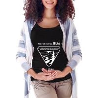 The Original Blm Est. 1946bureau Of Land Management White Maternity Scoop Neck T-shirt | Artistshot