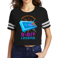 Retro Gamer 8bit Legend Gamepad Humor Scorecard Crop Tee | Artistshot