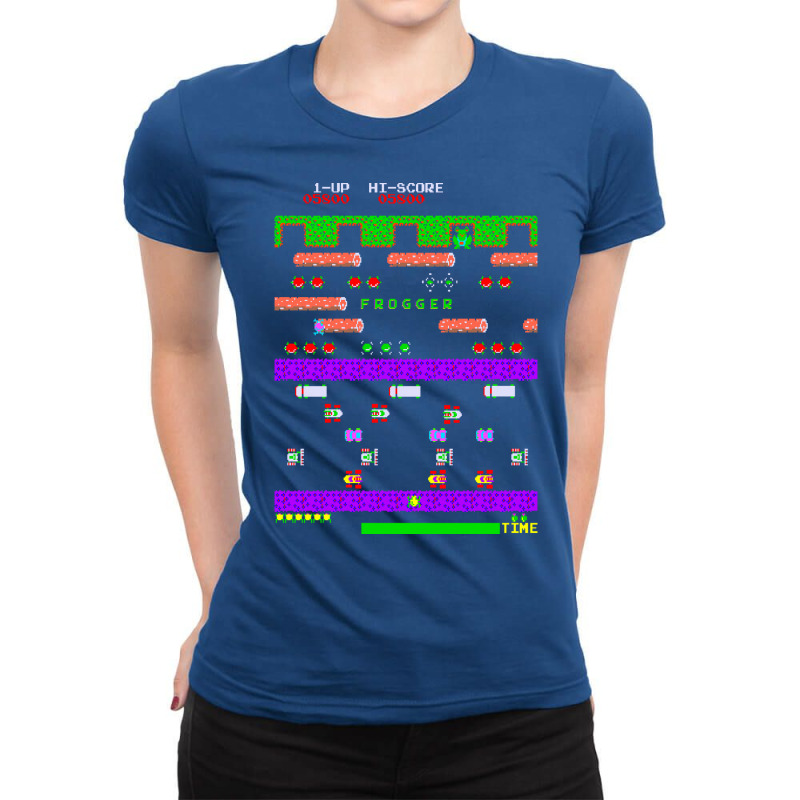 Mod2 Arcade Frogger Video Game Music Ladies Fitted T-Shirt by cdodreonp | Artistshot