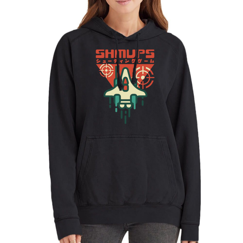 Shmup Shoot Em Up Games Japanese Retro Aesthetic Gamer Vintage Hoodie | Artistshot