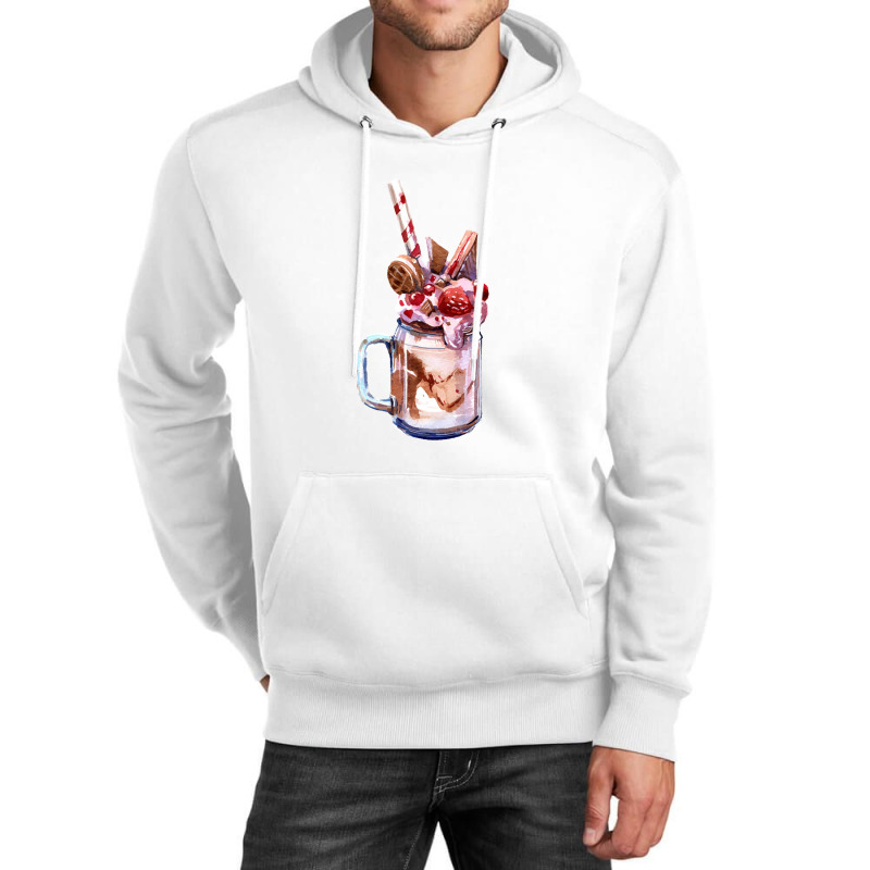 Chocolate Strawberry Milkshake,chocolate Strawberry Overshake Unisex Hoodie by marinah | Artistshot