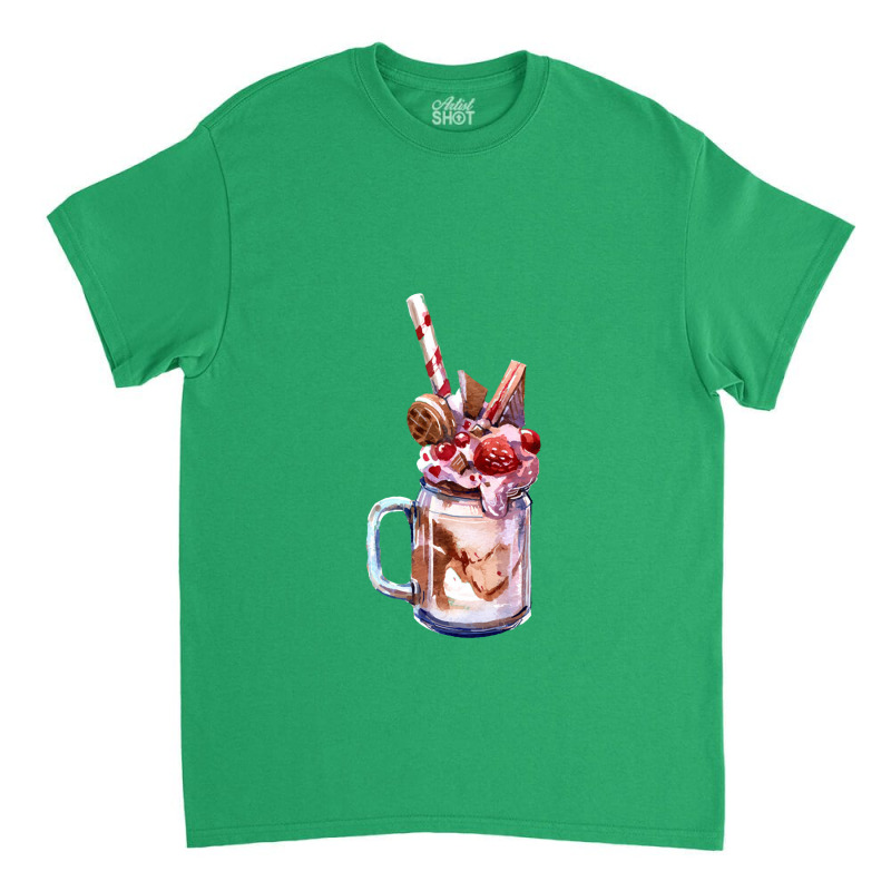 Chocolate Strawberry Milkshake,chocolate Strawberry Overshake Classic T-shirt by marinah | Artistshot