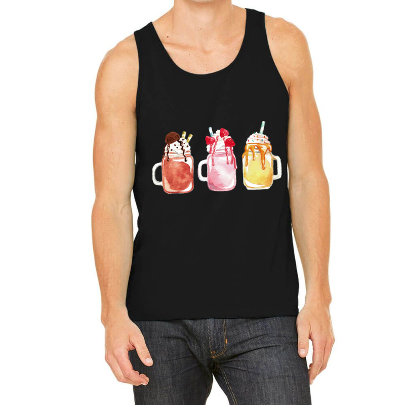 Chocolate Strawberry Vanilla Milkshake,triple Milkshake Set Tank Top by marinah | Artistshot