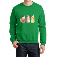 Chocolate Strawberry Vanilla Milkshake,triple Milkshake Set Crewneck Sweatshirt | Artistshot