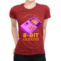 Retro Gamer 8bit Legend Handheld Trending Ladies Fitted T-shirt | Artistshot