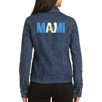 Gift For Gutemalan Mami Mother Guatemala Flag Latina Pride T Shirt Ladies Denim Jacket | Artistshot