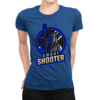 Blue Smart Shooter With A Sniper Riffle Yellow Ladies Fitted T-shirt | Artistshot