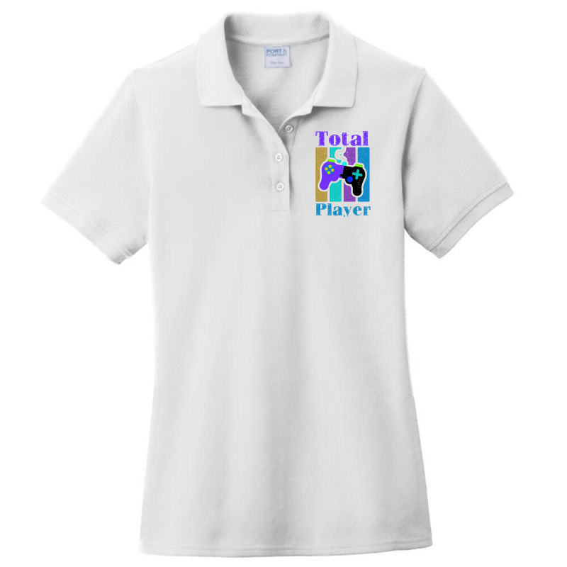 Total Player Gamer Design Love Ladies Polo Shirt by csajlegims | Artistshot