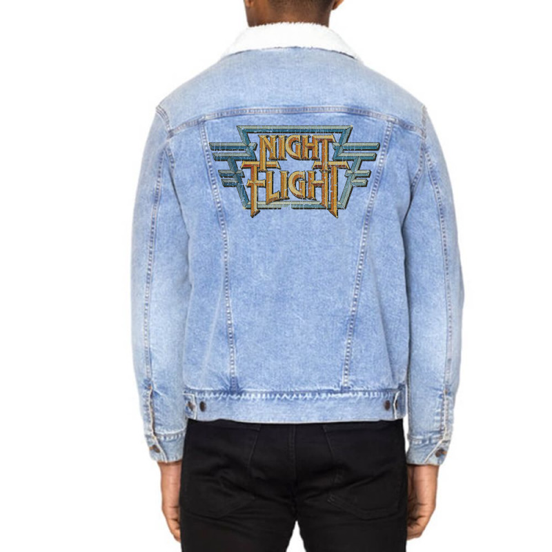 Night Flight Unisex Sherpa-Lined Denim Jacket by kiwakgbarenv | Artistshot