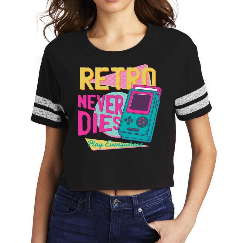 Retro Never Dies Summer Scorecard Crop Tee by dabranxamyl | Artistshot