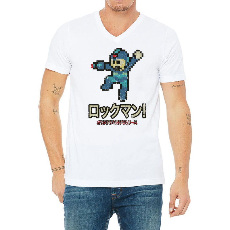 Rockman 1987 Original V-Neck Tee by roziercompe1 | Artistshot