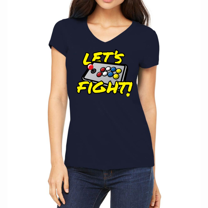 Lets Fight Tumblr Women's V-Neck T-Shirt by tokoweeweef | Artistshot