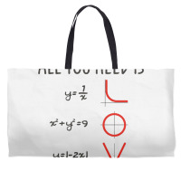 All You Need Is Love Equations Weekender Totes | Artistshot