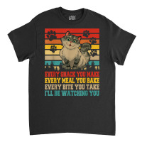 Funny Snack Meal And Bite I'll Be Watching You Siberian Cat T Shirt Classic T-shirt | Artistshot