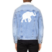 Distressed Elephant Silhouette Unisex Sherpa-lined Denim Jacket | Artistshot