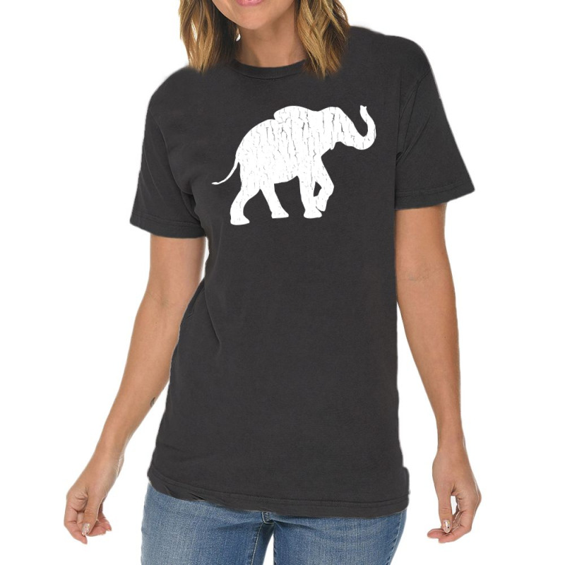 Distressed Elephant Silhouette Vintage T-Shirt by DonnaSchennum1234 | Artistshot