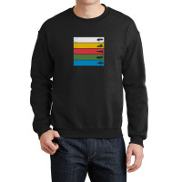 Thunderbirds Classic  Birds Silhouettes On Stripes Crewneck Sweatshirt | Artistshot