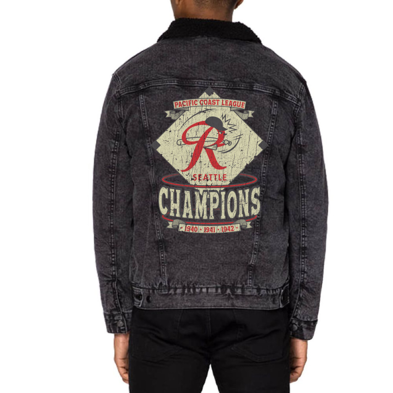 Seattle Rainiers Unisex Sherpa-Lined Denim Jacket by roziercompe1 | Artistshot