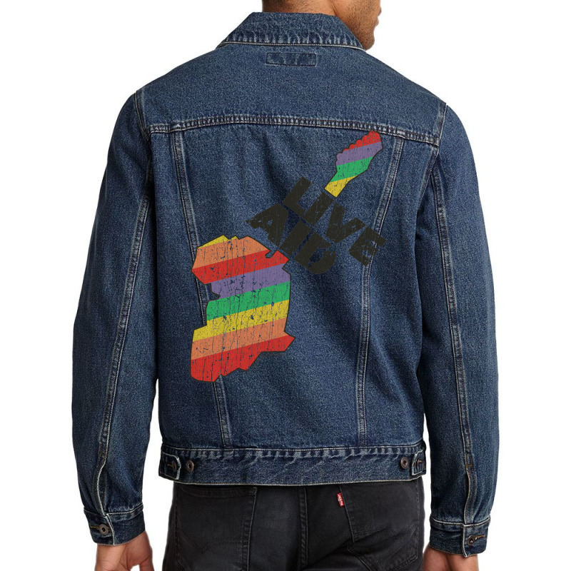 Live Aid Men Denim Jacket by aveigaolinec | Artistshot