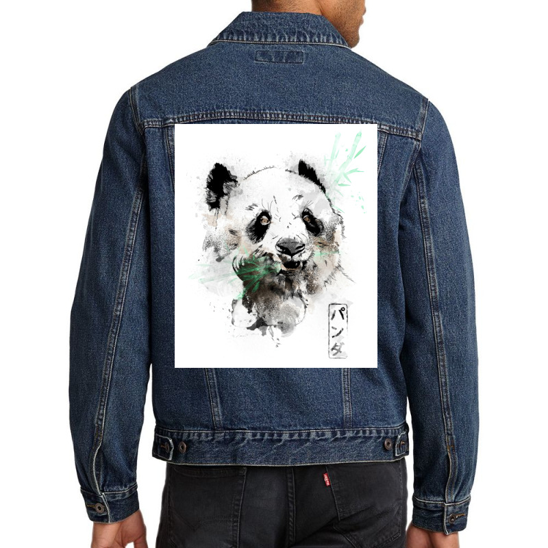 Panda Bear Watercolors Men Denim Jacket by kiwakgbarenv | Artistshot