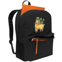 Funny Irish Sloth Llama Shamrock St Patricks Day Animal Love T Shirt Backpack | Artistshot