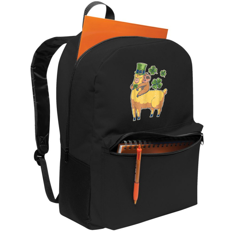 Funny Irish Sloth Llama Shamrock St Patricks Day Animal Love T Shirt Backpack | Artistshot