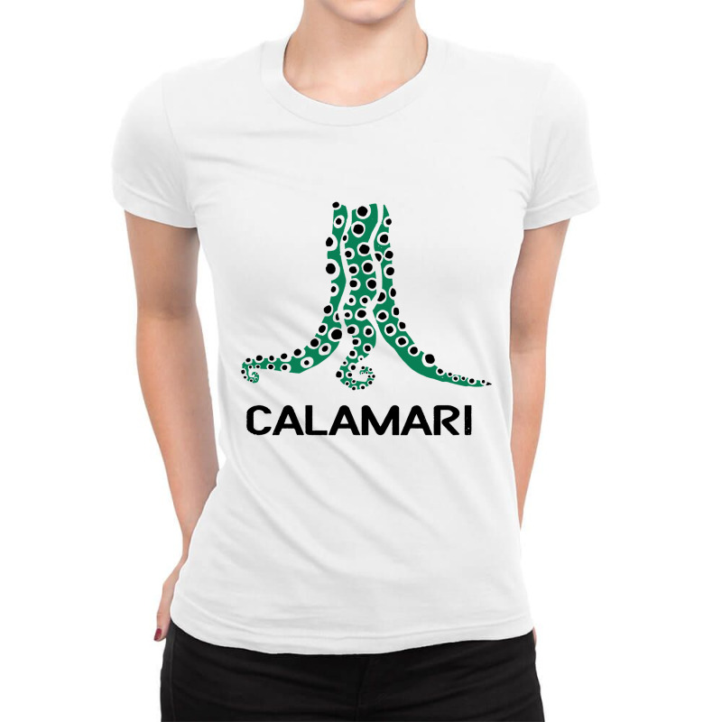 Calamari Ladies Fitted T-Shirt by Pinkbubbles | Artistshot