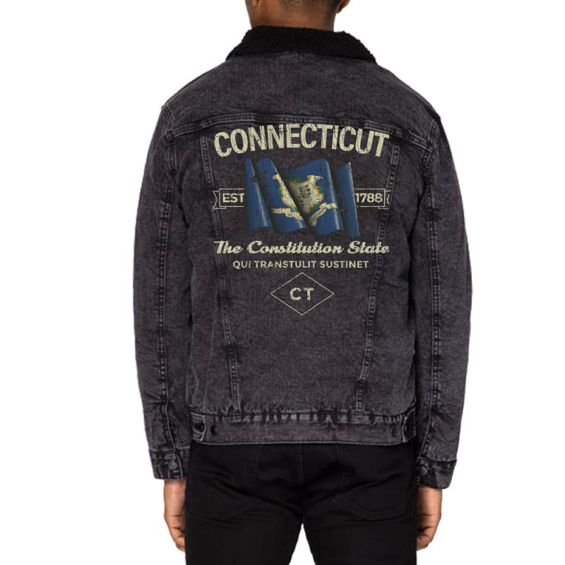 Connecticut 1788 Unisex Sherpa-lined Denim Jacket | Artistshot