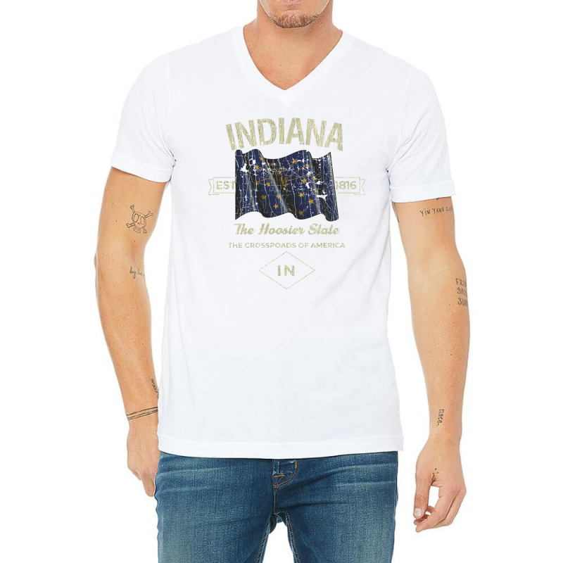 Indiana Hoosiers 1816 V-neck Tee | Artistshot