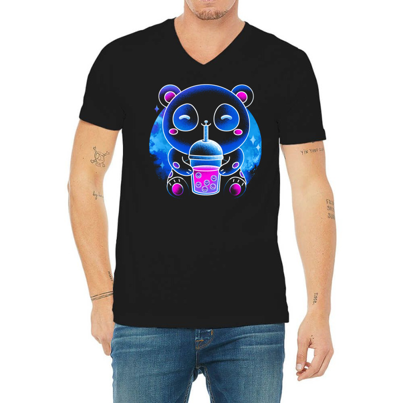 Soul Of The Bubble Tea Panda V-Neck Tee by roziercompe1 | Artistshot