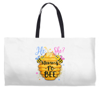 He Or She Mommy To Bee Gender Reveal Bee Lovers T Shirt Weekender Totes | Artistshot