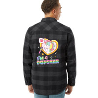 I'm A Popstar Happy Singing Unicorn Popstar Flannel Shirt | Artistshot