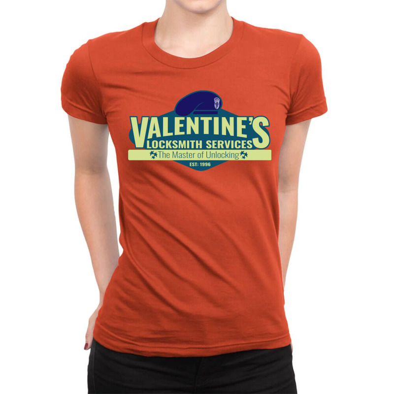 Valentine's Locksmith Services For The Master Of Unlocking Ladies Fitted T-Shirt by besirupajakx | Artistshot