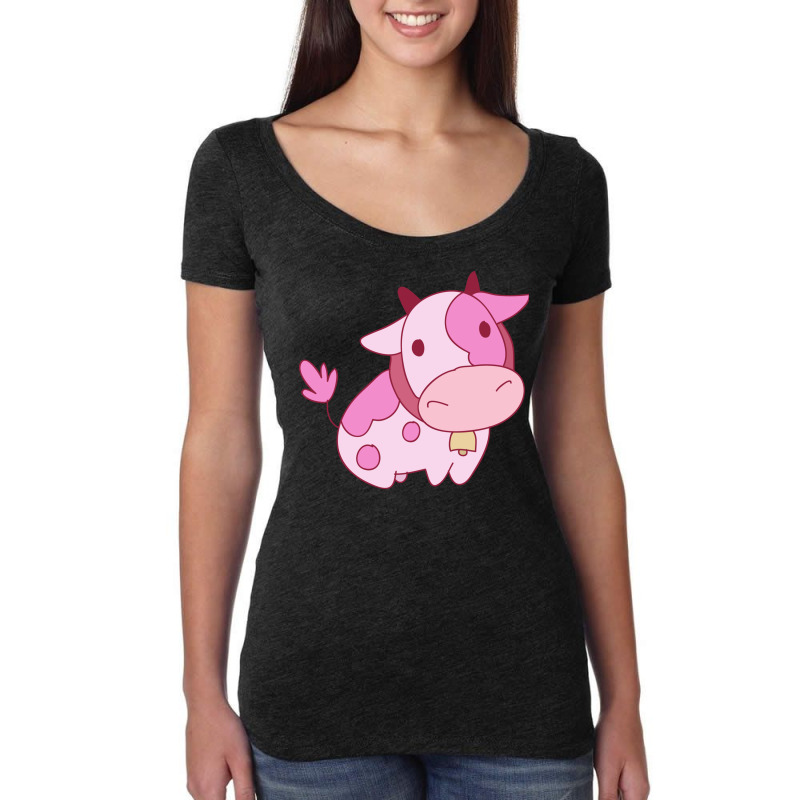 Strawberry Milk Cow Women's Triblend Scoop T-shirt by hasan2 | Artistshot