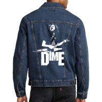 Dime   White Stencil Men Denim Jacket | Artistshot