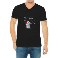 Pop Pop Pop Cat V-neck Tee | Artistshot