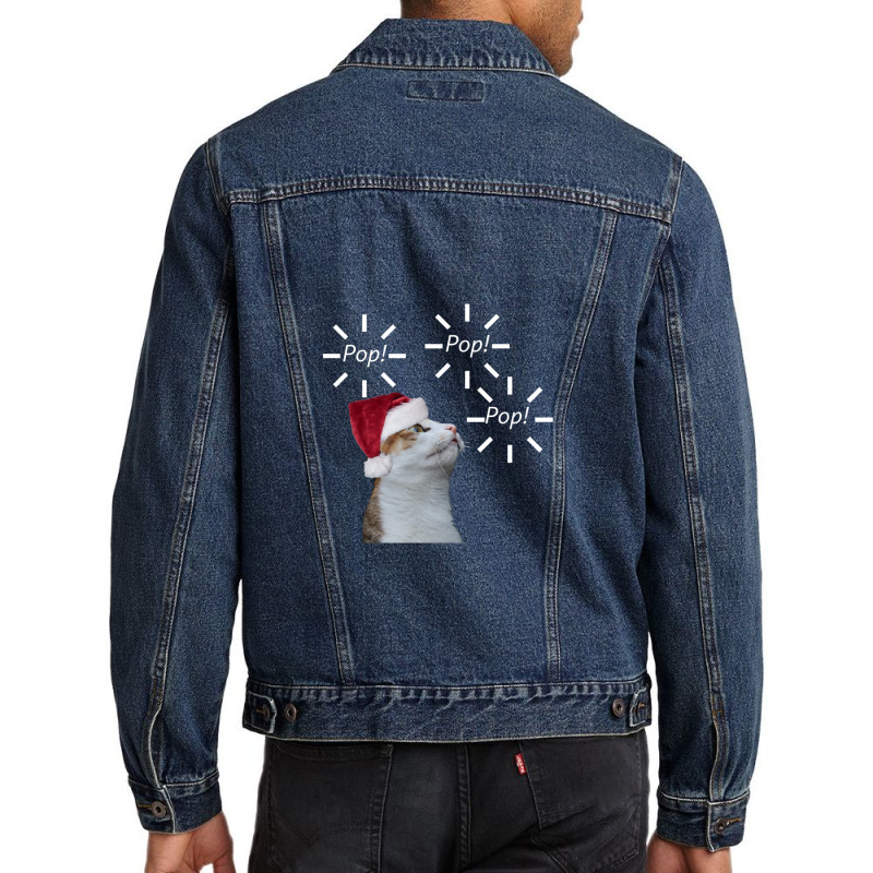 Pop Pop Pop Cat Men Denim Jacket | Artistshot