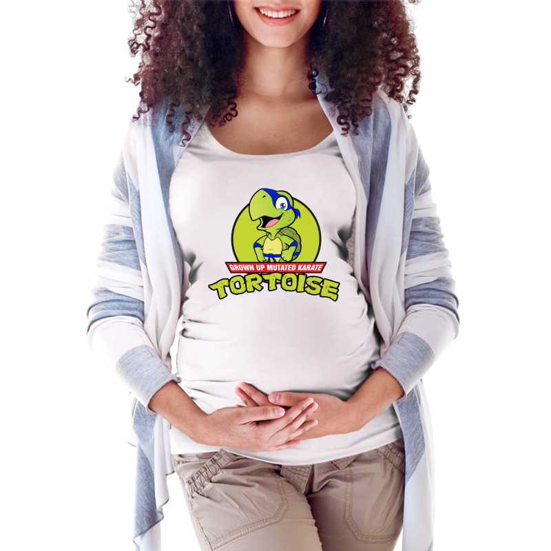 Grown Up Mutated Karate Tortoise Maternity Scoop Neck T-shirt by osetekodzot | Artistshot