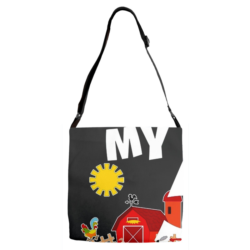 5 Year Old Farm My 5th Birthday Adjustable Strap Totes | Artistshot